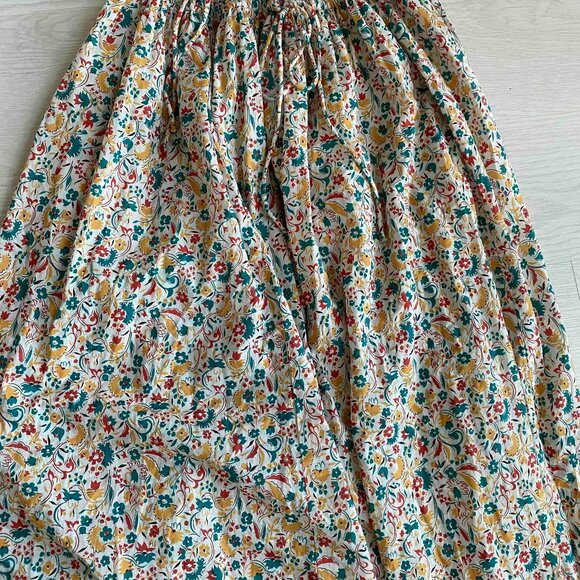 Doen Floral Midi Dress in Cream and Brown - Picture 6 of 9